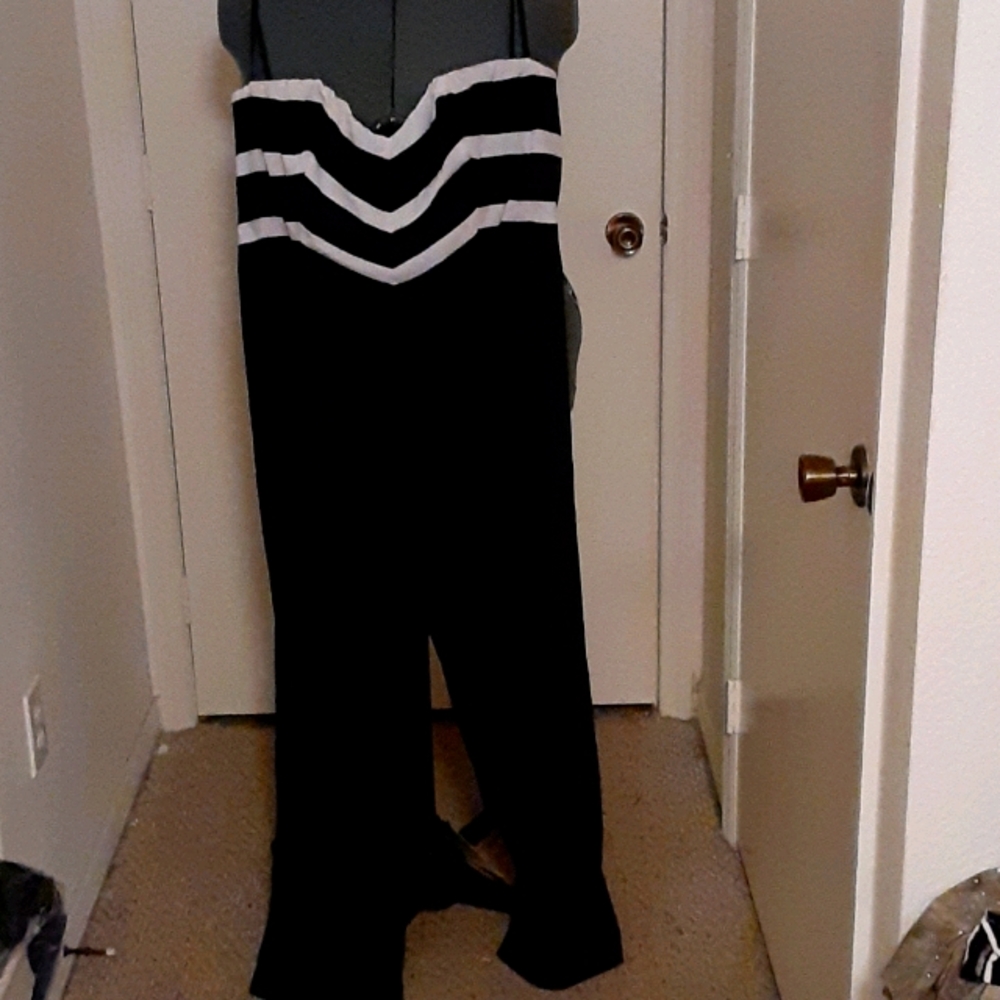 Black and white jumpsuit